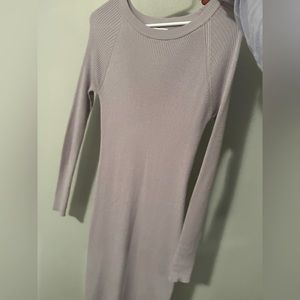 Midi purple sweater dress